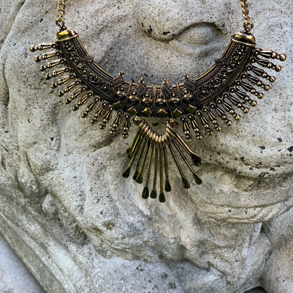 2 bronze necklaces